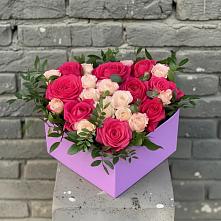 Цветочная композиция из Розы в коробке в Марковский