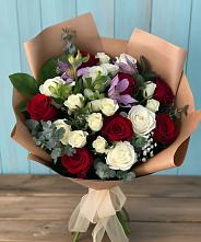 Букет цветов из:  Розы и Альстромерии в Марковский