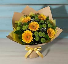 Букет цветов из:  Герберы и Хризантемы #REPLACE_PRED# Марковский