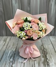 Букет цветов из:  Гвоздики, Розы и Хризантемы в Марковский