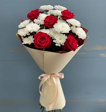 Букет цветов из:  Розы и Хризантемы в Марковский