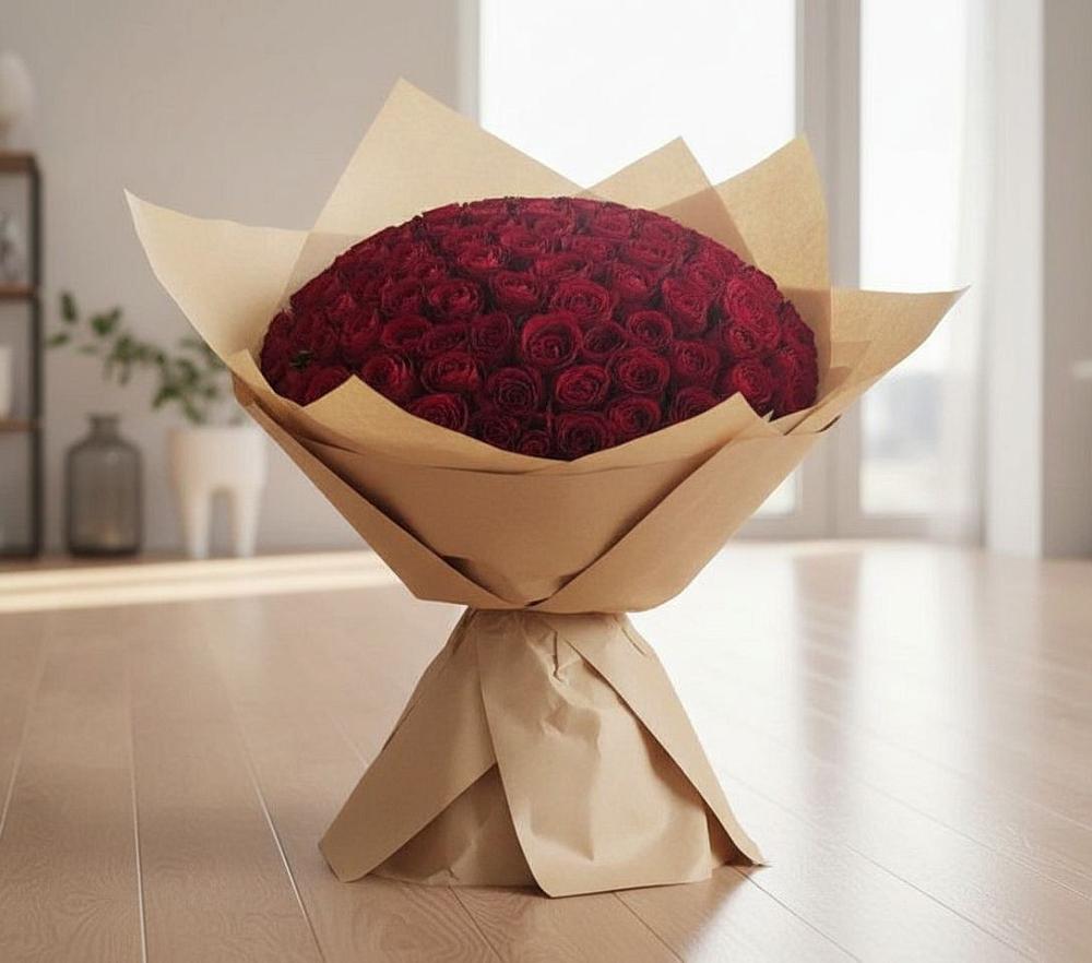 Букет 101 Красная роза в Марковский