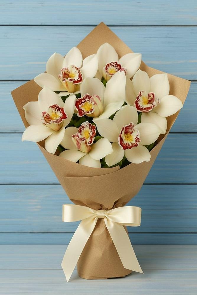 Букет цветов из: Орхидеи и Розы в Марковский