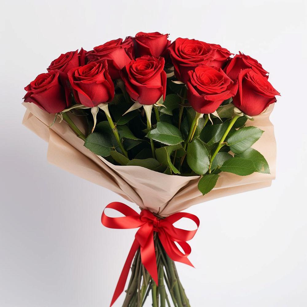Букет 11 Красных роз Эдлесс Лав в Марковский